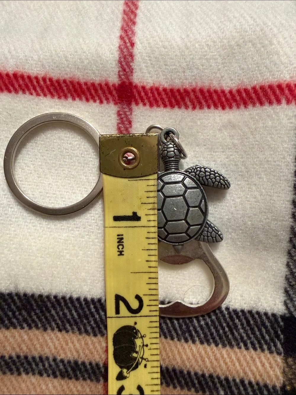 Turtle Bottle Opener Keychain - Silver